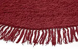 Runde Teppiche - Alba Natural Cotton Shaggy (Burgund)