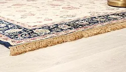 Wilton-Teppich - Angelica (beige/marineblau)