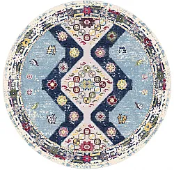 Rund Teppich - Mazzarino (blau/bunt)