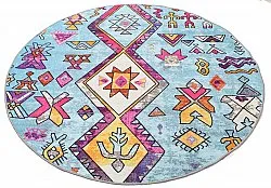 Rund Teppich - Misare (blau/bunt)