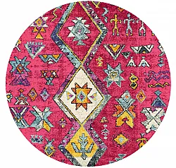 Rund Teppich - Misare (rosa/bunt)