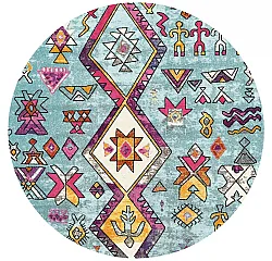 Rund Teppich - Misare (blau/bunt)