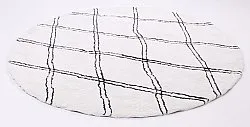 Runde Teppiche - Morocco (schwarz/weiß)