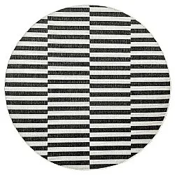 Rund Teppich - Indoor/Outdoor Otto (schwarz)