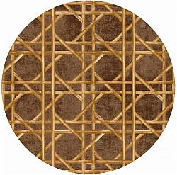 Rund Teppich - Pachino (braun/gold)