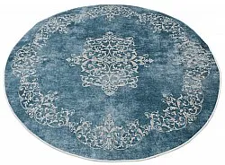 Rund Teppich - Santi (blau/beige)