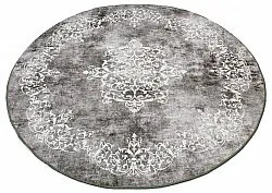 Rund Teppich - Santi (dunkelgrau/weiß)