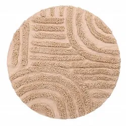 Rund Teppich - Cazorla Natural Cotton Shaggy (beige)