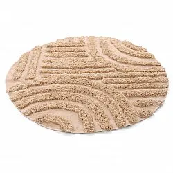 Rund Teppich - Cazorla Natural Cotton Shaggy (beige)
