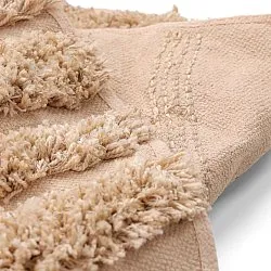 Rund Teppich - Cazorla Natural Cotton Shaggy (beige)