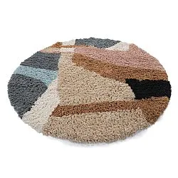 Rund Teppich - Cefalu Natural Cotton Shaggy (mehrfarbig)