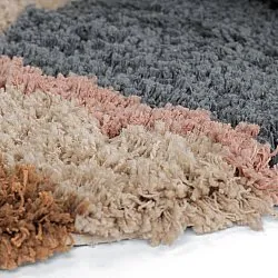 Rund Teppich - Cefalu Natural Cotton Shaggy (mehrfarbig)