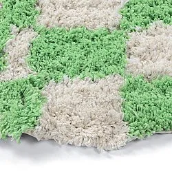Rund Teppich - Atrani Natural Cotton Shaggy (grün)