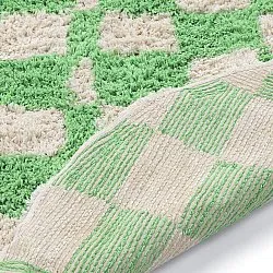 Rund Teppich - Atrani Natural Cotton Shaggy (grün)