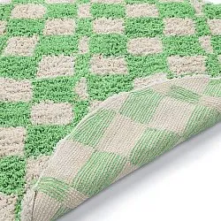 Rund Teppich - Atrani Natural Cotton Shaggy (grün)