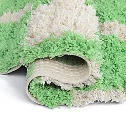 Rund Teppich - Atrani Natural Cotton Shaggy (grün)