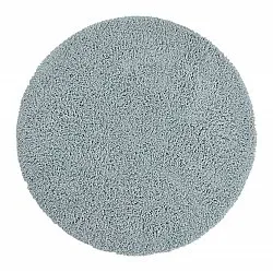 Rund Teppich - Combarro Solid Cotton Shaggy (hellblau)
