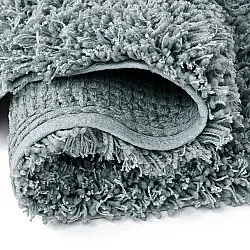 Rund Teppich - Combarro Solid Cotton Shaggy (hellblau)