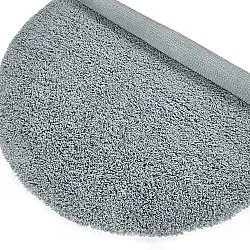 Rund Teppich - Combarro Solid Cotton Shaggy (hellblau)