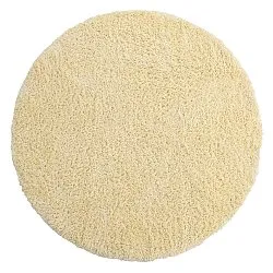 Rund Teppich - Combarro Solid Cotton Shaggy (hellgelb)