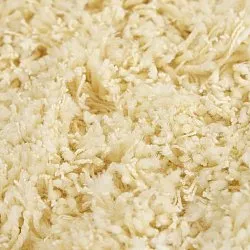 Rund Teppich - Combarro Solid Cotton Shaggy (hellgelb)