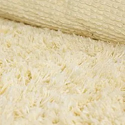 Rund Teppich - Combarro Solid Cotton Shaggy (hellgelb)