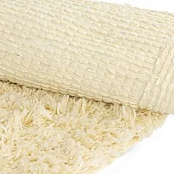 Rund Teppich - Combarro Solid Cotton Shaggy (hellgelb)