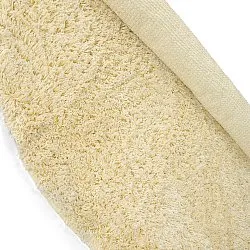 Rund Teppich - Combarro Solid Cotton Shaggy (hellgelb)