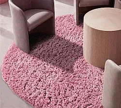Rund Teppich - Combarro Solid Cotton Shaggy (hellrosa)