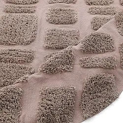 Rund Teppich - Otranto Natural Cotton Shaggy (taupe)