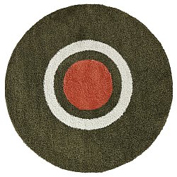 Runde Teppiche - Alsace (grün/weiß/orange)