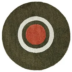 Runde Teppiche - Alsace (grün/weiß/orange)