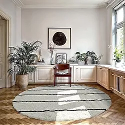 Runde Teppiche - Eze (weiß/schwarz)