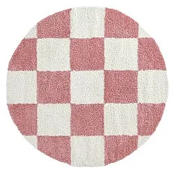 Runde Teppiche - Gordes (rosa/weiß)