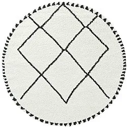 Runde Teppiche - Tiznit (weiß/schwarz)