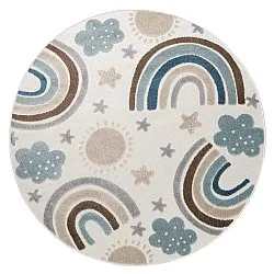 Runder Kinderteppich - Rainbow Potpourri (creme/mehrfarbig)