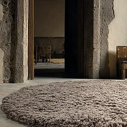 Rund Teppich - Aliste Wool Shaggy (braun)