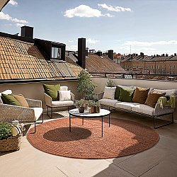 Rund Teppich - Indoor/Outdoor Arlo (orange)