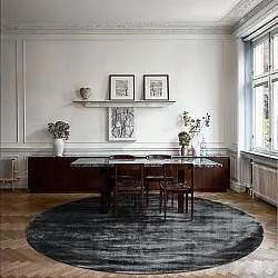 Rund Teppich - Jodhpur Special Luxury Edition (schwarz)