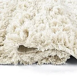 Hochflorteppiche - Fassale Hand Woven Wool Shaggy (weiß)