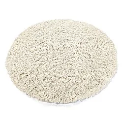 Rund Teppich - Fassale Hand Woven Wool Shaggy (weiß)