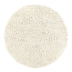 Rund Teppich - Fassale Hand Woven Wool Shaggy (weiß)