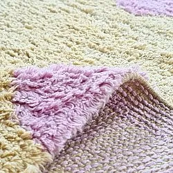 Hochflorteppiche - Amira Natural Cotton Shaggy (beige/lila)