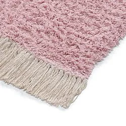 Hochflorteppiche - Amira Natural Cotton Shaggy (rosa)