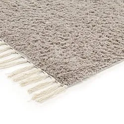 Hochflorteppiche - Amira Natural Cotton Shaggy (taupe/gelb)