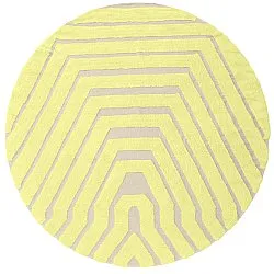 Rund Teppich - Callista Natural Cotton Shaggy (gelb)