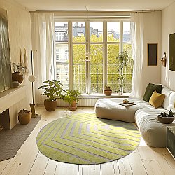 Rund Teppich - Callista Natural Cotton Shaggy (gelb)