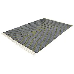 Hochflorteppiche - Callista Natural Cotton Shaggy (schwarz/grün)