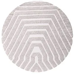 Rund Teppich - Callista Natural Cotton Shaggy (taupe)