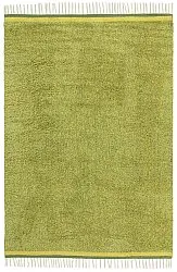 Hochflorteppiche - Celina Natural Cotton Shaggy (grün/gelb)